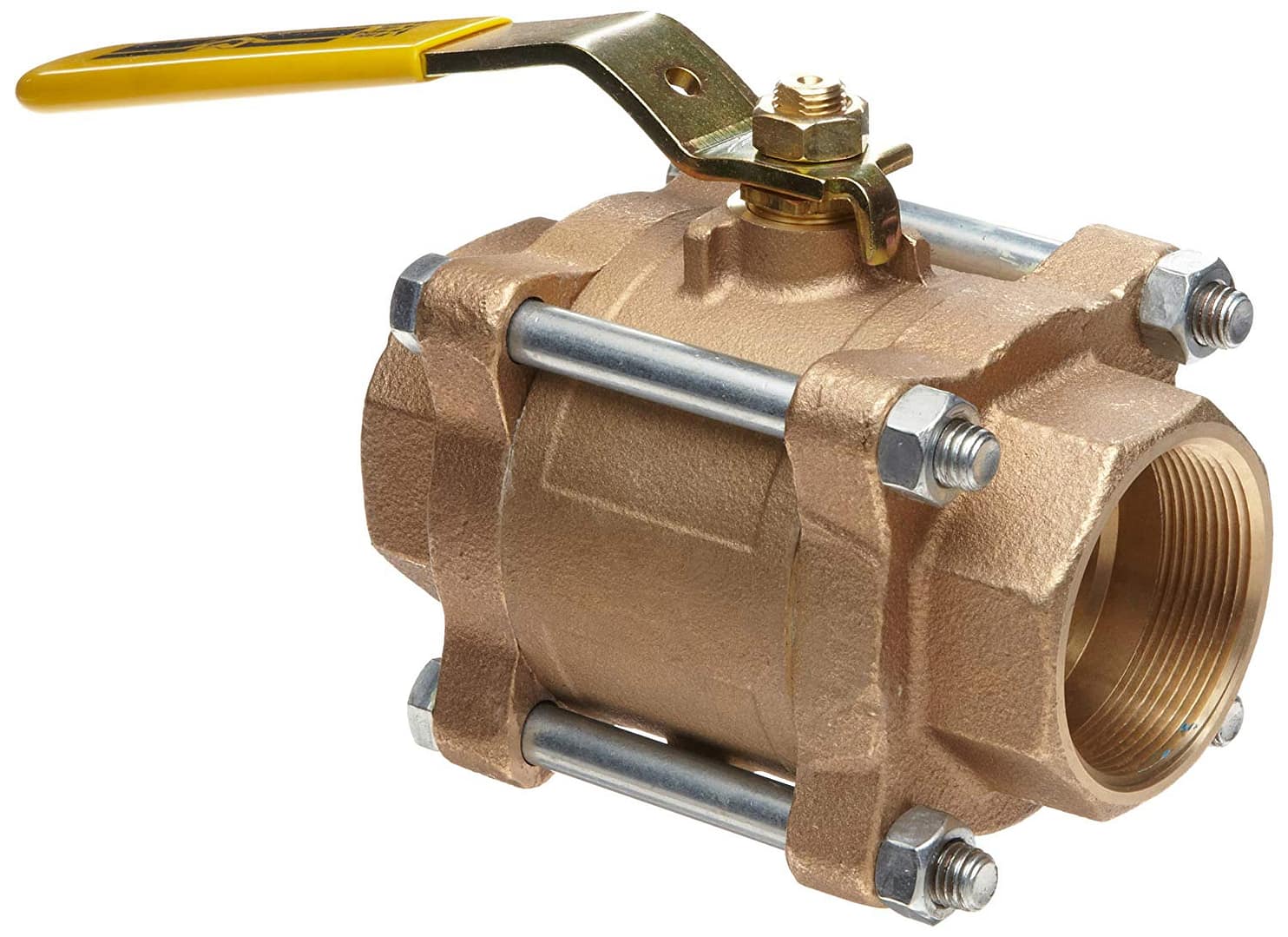 Válvula Esférica 3 cuerpos Bronce - Imagen 2