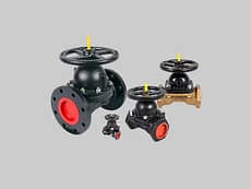 Válvula a diafragma operación a volante