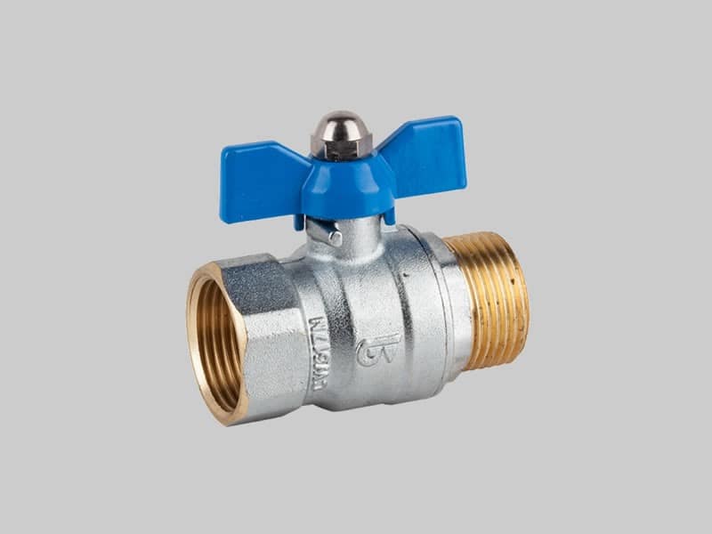Válvula esférica mando tipo moño macho-hembra