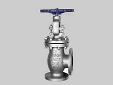 Válvula globo en angulo 90º acero al carbono Conexión Bridada