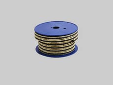 Empaquetadura de PTFE grafitado con refuerzos de aramida