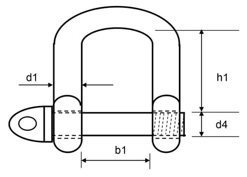 Grillete recto alta resistencia especificación