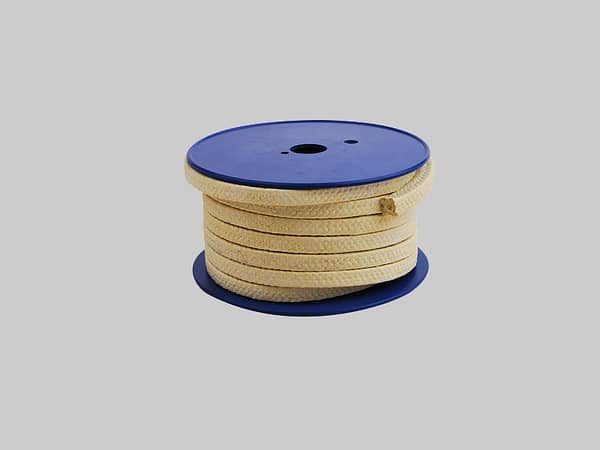 Empaquetadura de filamentos de aramida impregnada con PTFE