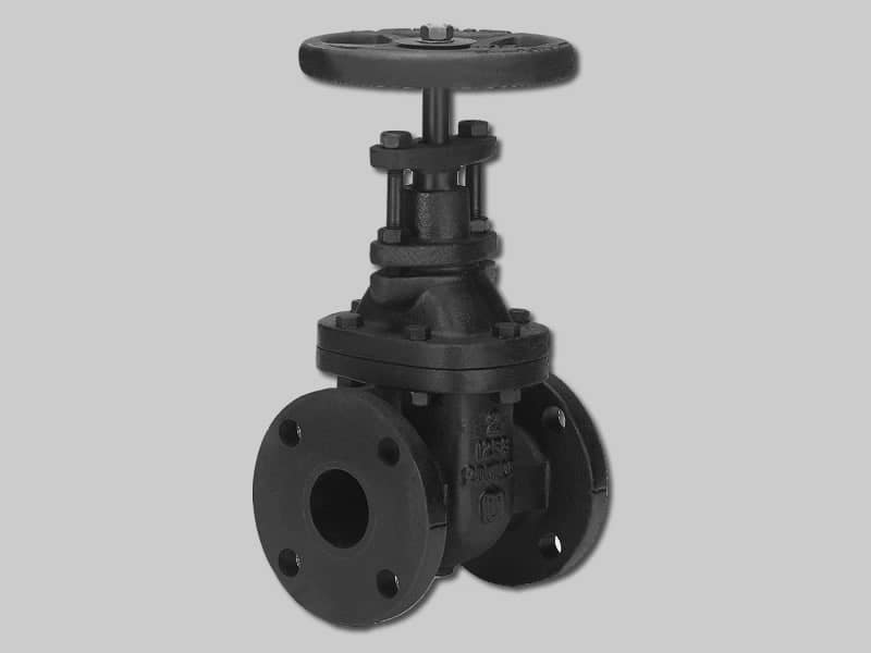 Válvula esclusa hierro vástago fijo