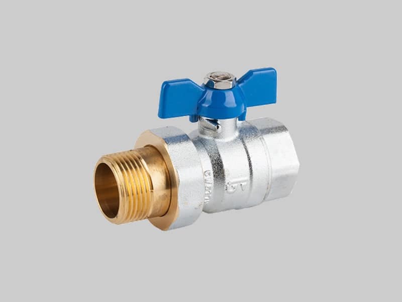 Válvula esférica con racor dos piezas